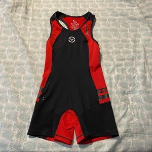 XS Virus Elevate V2 Singlet - Red and Black